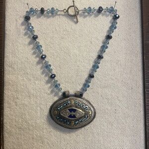 Vintage necklace, blue